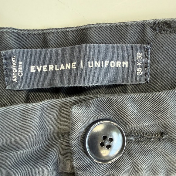 EVERLANE Uniform The Performance Chino Pant Mens 35x32 Slim Navy Blue Classic - Picture 2 of 10